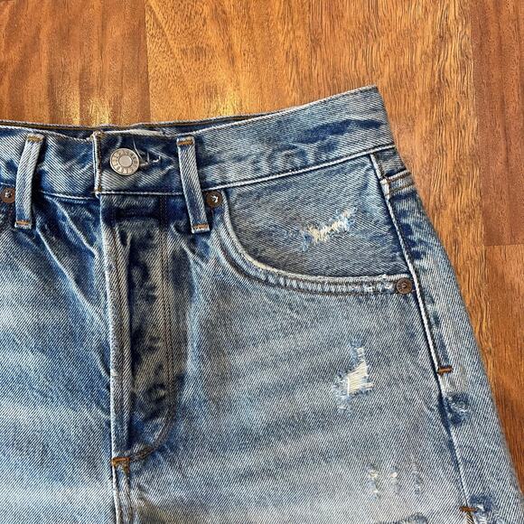 AGOLDE Jaden Short in Surreal Sz 24‎ Blue Denim Jean Cutoff High Waist Cute Sexy - Picture 8 of 16